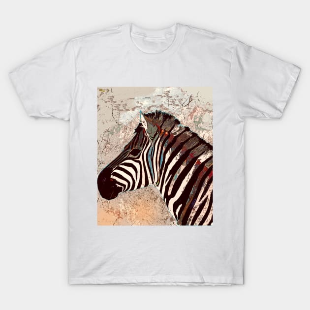 Zebra colourful T-Shirt by Againstallodds68